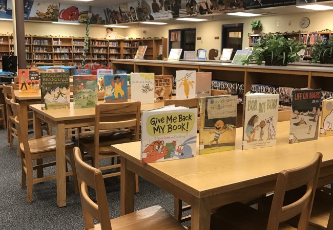 School library set up for Event